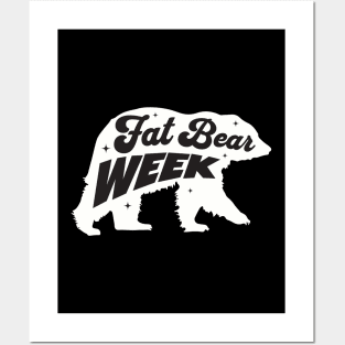 Fat Bear Week Silouette Posters and Art